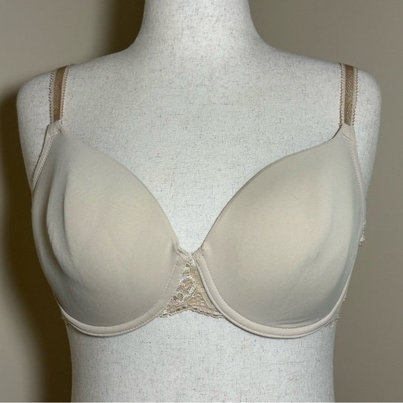 Wacoal Beige Lace Detail Underwire Bra 85340 Size 38D - Picture 1 of 8